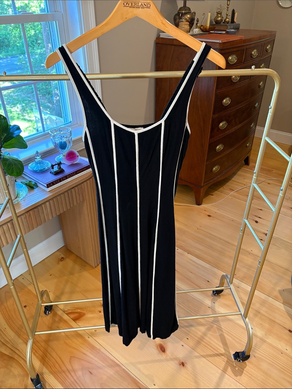 ILLA ILLA Black Tank Dress with White Piping